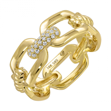 STATEMENT LINK DIAMOND RING💎