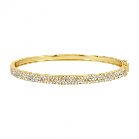 TRIPLE ROW DIAMOND BANGLE