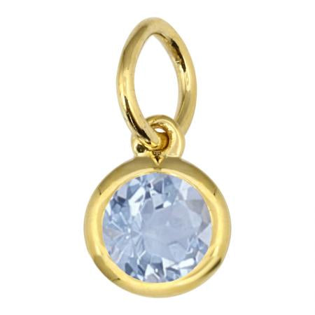 AQUAMARINE NECKLACE CHARM BIRTHSTONE (MAR)💎