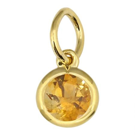CITRINE NECKLACE CHARM BIRTHSTONE (NOV)💎