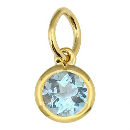 BLUE TOPAZ NECKLACE CHARM BIRTHSTONE (DEC)💎