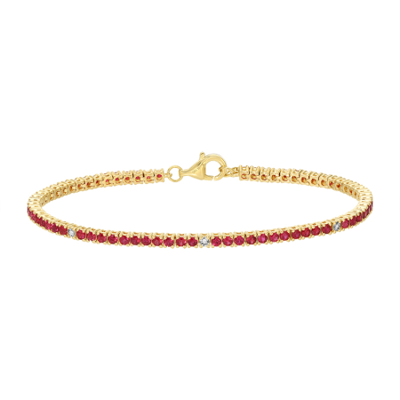 RUBY AND DIAMOND TENNIS BRACELET💎
