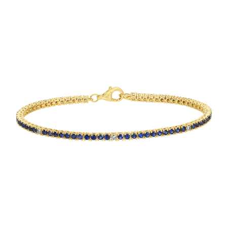 SAPPHIRE AND DIAMOND TENNIS BRACELET💎