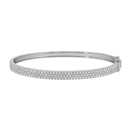 TRIPLE ROW DIAMOND BANGLE