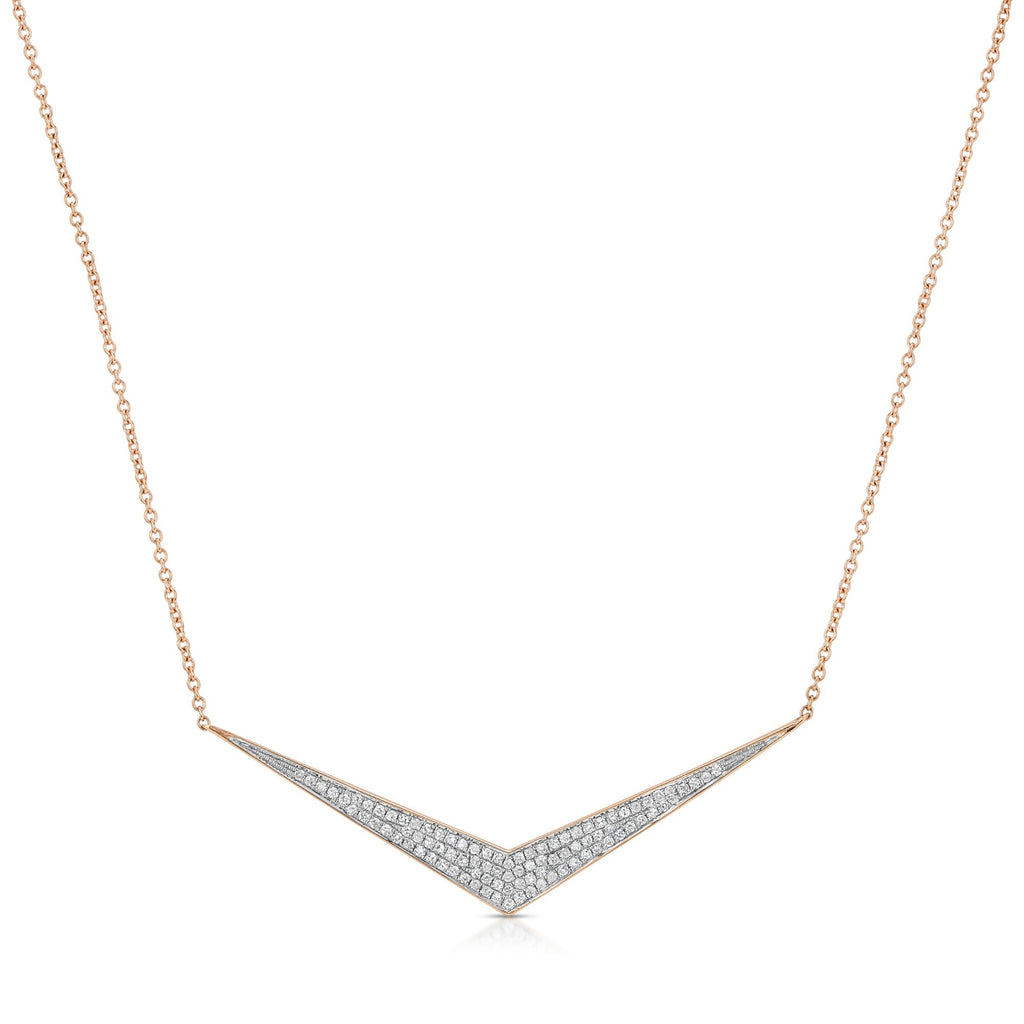 14K ROSE GOLD NECKLACE WITH DIAMONDS
