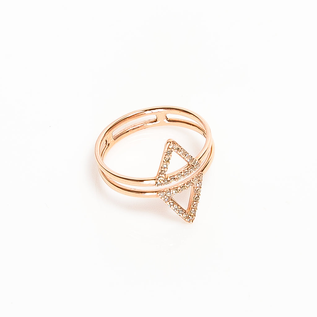 14KT ROSE GOLD WITH DIAMONDS ISABELLA RING.(SIZE 7)
