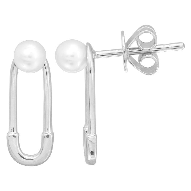 SAFETY PIN PEARL EARRINGS (SOLD AS SINGLE)
