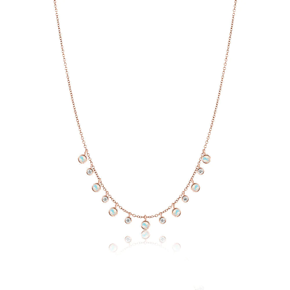 OPAL AND DIAMOND NECKLACE