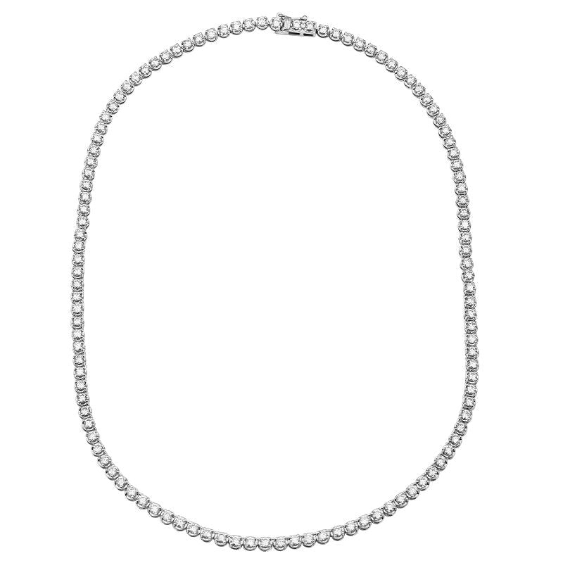 CROWN PRONG DIAMOND TENNIS NECKLACE (5ct)