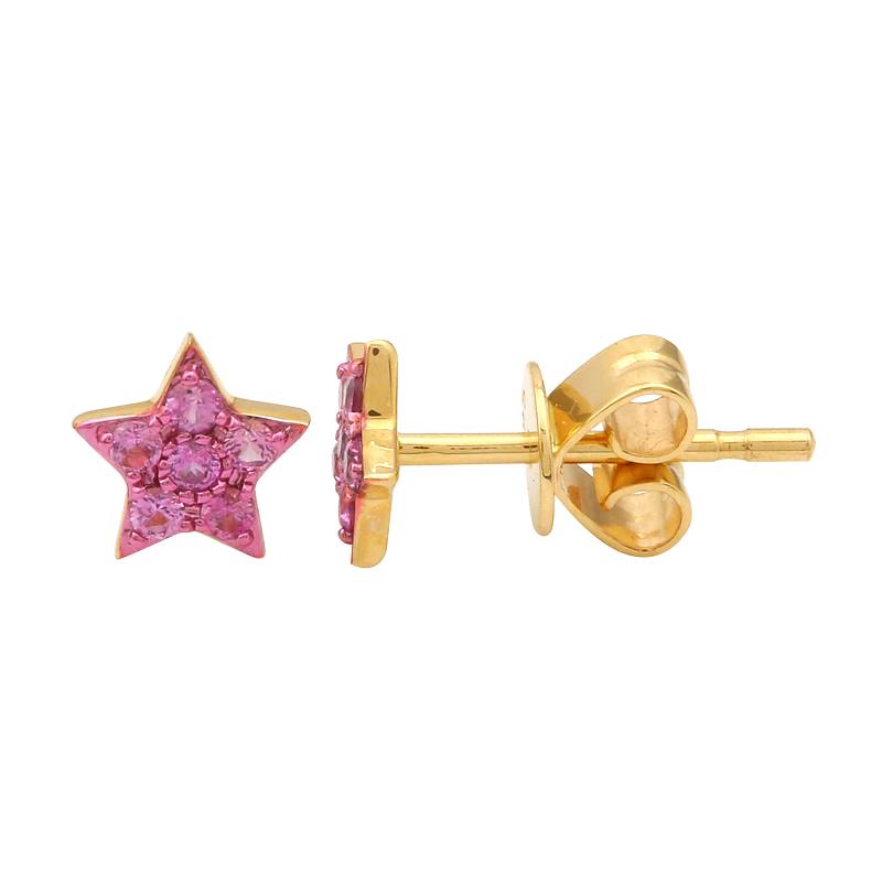 Pink star deals sapphire earrings