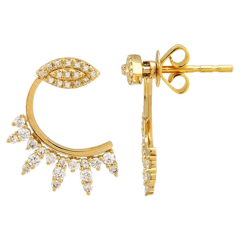 TWO WAY DIAMOND STUD EARRINGS Mijal Estee Fine Jewelry