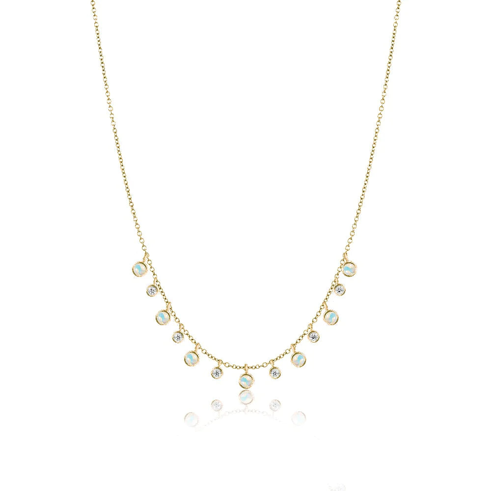 OPAL AND DIAMOND NECKLACE