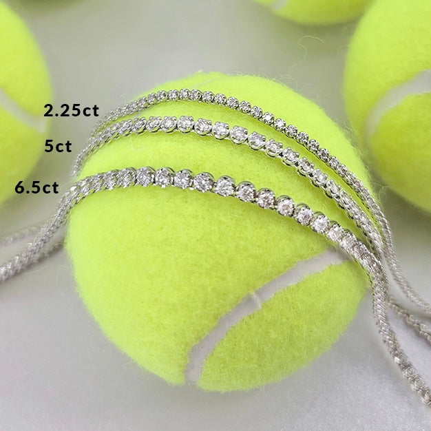 CROWN PRONG DIAMOND TENNIS NECKLACE (5ct)