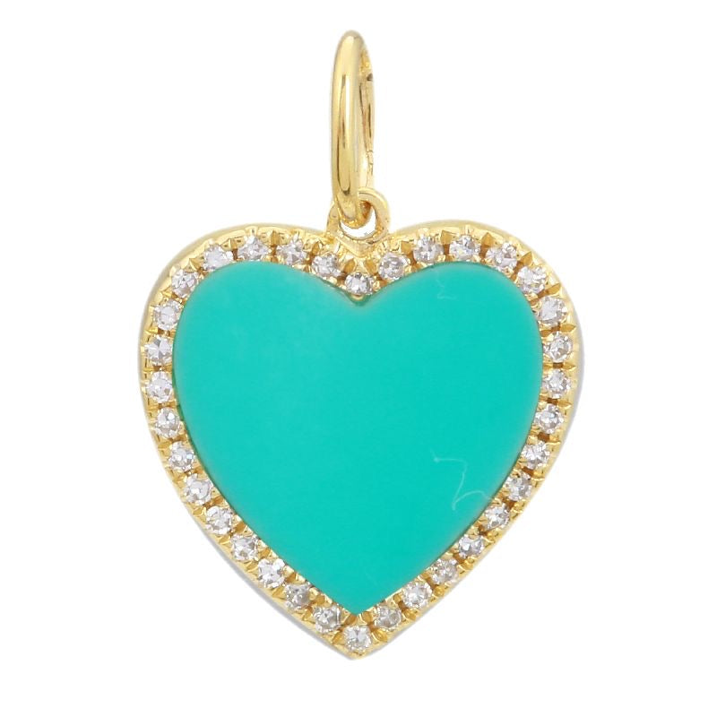 TURQUOISE HEART CHARM
