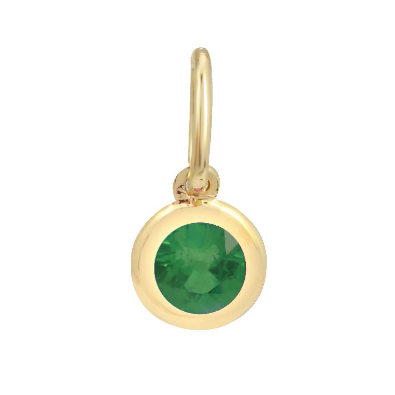 EMERALD NECKLACE CHARM BIRTHSTONE (MAY)